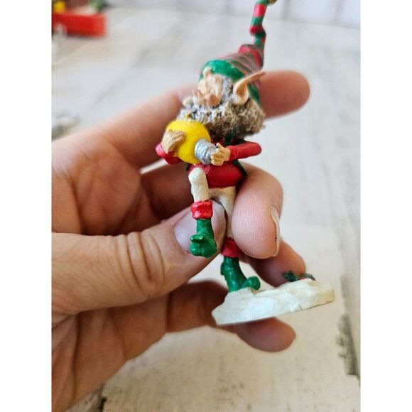Enesco nimble football Sandi zimnicki player bulb vintage 1991 830992 elf playin - Picture 7 of 9
